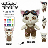 Porte-clés en peluche personnalisé, design de personnage humain doux, mini-jouets, jouets Cuboards, petit canard géant cool, jouets compressibles en peluche, vente en gros