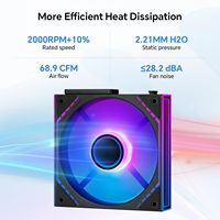 Ventilateurs de boîtier PC originaux Everflow X3 120mm ARGB PWM, lot de 3, raccordement en série, haut débit d'air, dissipateur thermique en plastique, roulement fluide, 28dBA CPU