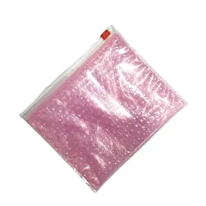 Bolsas de plástico personalizadas para cosméticos, venta al por mayor, Rosa