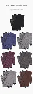ถุงมือกันหนาวสำหรับผู้ชายและผู้หญิง,ถุงมือยางซิลิโคนเจลกันลื่นหน้าจอสัมผัสนุ่มให้ความอบอุ่น