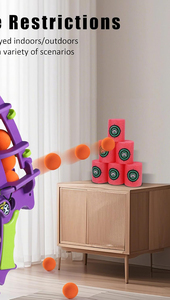 Ensemble de jouets arc et flèches en mousse, cible de tir en forme de radis, jeu de tir interactif parent-enfant avec balles de projection - Product Image 3