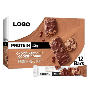 Barras de Proteína de Chocolate de Marca Privada OEM, 12 g de Proteína, Barra Sustitutiva de Comida, Sabor a Masa de Galleta, Nutrición Deportiva - Product Image 1