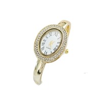 Montres ovales élégantes sans logo pour femmes et jeunes filles – Simples, argentées, dorées, mignonnes, élégantes, minimalistes, type bracelet – Vente chaude