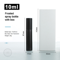 SUMEEAR 10ml Vaporisateur de parfum en verre noir mat électroplaqué de qualité supérieure, à pression, à brume fine, portable et rechargeable, diffuseur à bâtonnets