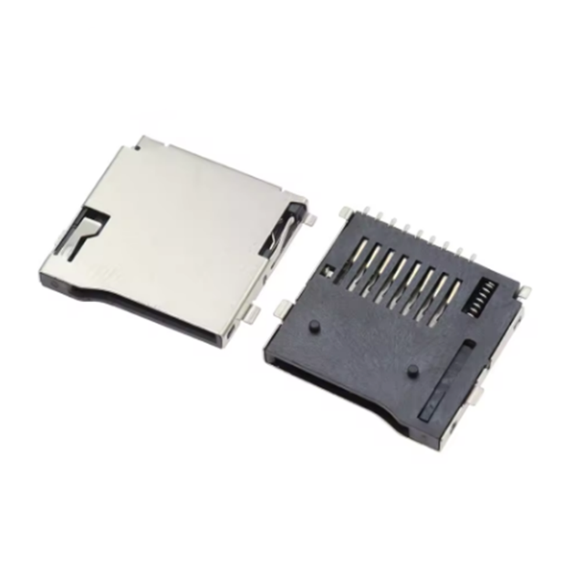 TF External Soldering SMT Nine Pin 9P TF Card Holder Self Elastic Micro SD Memory Card Slot