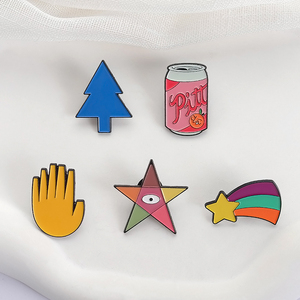 Pin esmaltado de animación de dibujos animados <span class=keywords><strong>Pitt</strong></span> Cola the Journal Hand Just West of Weird Metal broches solapa insignia joyería regalos para amigos - Product Image 3