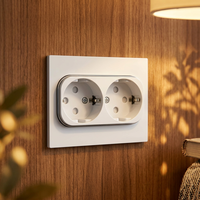 Interruptor de Pared Elendax Estándar Europeo de 2 Botones y 1 Vía, 10A, para Instalaciones Eléctricas Domésticas