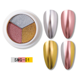 8 Colors Metallic Chrome Nail Powder Set Solid <b>Magic</b> Mirror Effect Pigment Dust for <b>Gel</b> Polishing Nail Art Salon Manicure - Product Image 2