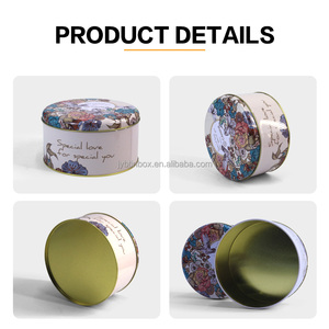 JYB Custom Luxury Printed Christmas Metal Round <strong>Tin</strong> Can Food Grade Candy Biscuits Packaging Durable Reusable Cookie <strong>Tin</strong> - Product Image 4