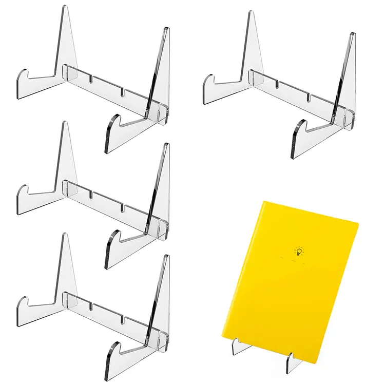 아크릴 책 스탠드 클리어 북 홀더 스탠드 책을 표시를위한 조리대 문학 홀더와 스탠드 그림 앨범 CD 작품