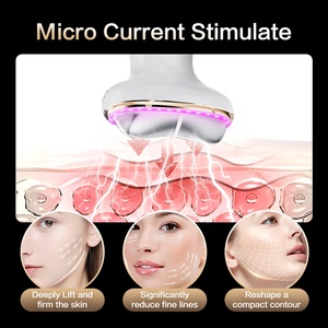 Masseur facial et cervical vibrant à micro-courant, compresse chaude et froide 7 couleurs, anti-âge, rajeunissement de la peau, raffermissement cutané - Product Image 3