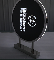 Boîte à lumière led Double face à la mode, boîte à lumière aérienne pour la publicité des magasins de détail