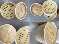Cuiseur à vapeur en bambou réutilisable, haute qualité, Durable, Protection de l'environnement, panier de cuisson pour aliments
