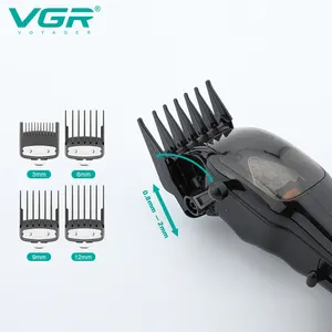VGR V-653 New Magnetic Barber Salon Rechargeable Professional Cordless Hair Clipper For Men