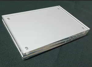 Moldura acrílica da foto do fabricante, quadrado magnético profissional 5x7