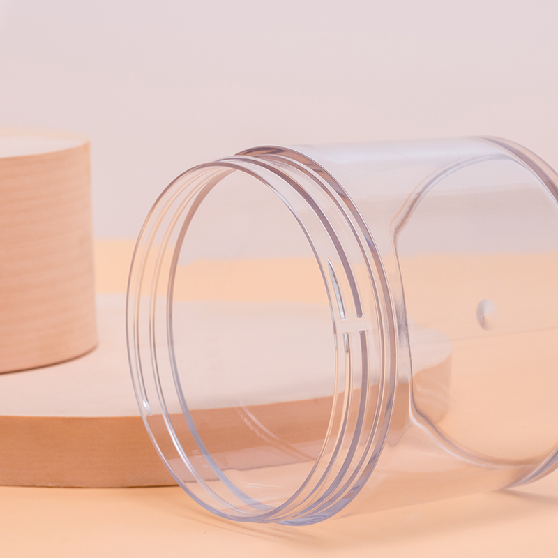 KG-J91R 400ml 440ml Large Capacity Cosmetic Cream Jar Transparent Plastic Bottles Packaging PET Jars with Lids
