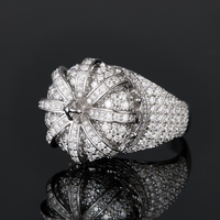Bague Couronne Unisexe S925 en Argent Incrusté de Moissanite, Style Hip-hop Urbain Européen et Américain, Bijou Transfrontalier