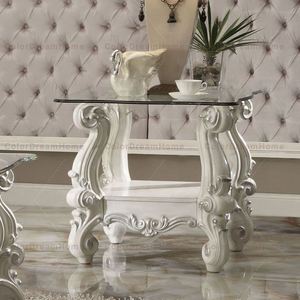 Sofá Victoriano de tela de madera sólida de lujo, estilo americano real - Product Image 4