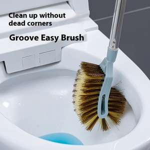 Brosse de toilette murale pour la maison, longue tige en plastique, éponge en plastique double face, pas d'angle mort, brosse de nettoyage portable <span class=keywords><strong>Sarah</strong></span> - Product Image 2