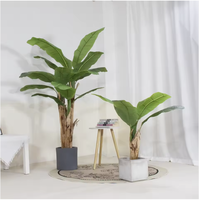Arbre à bananes artificiel de grande taille, style tropical, en plastique écologique, à poser au sol, ornement de plante verte, aménagement paysager, vente en gros