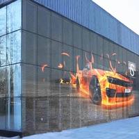 Brillant Muxwave P3.125 numérique Led intérieur Transparent LED écran publicité affichage vidéo mur bâtiment verre centre commercial