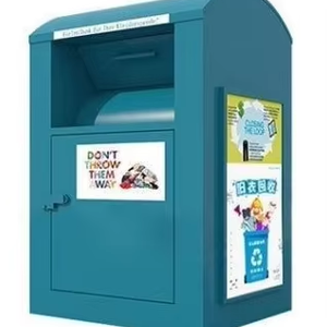 Bacs de recyclage métalliques sur mesure de grande taille pour la collecte de vêtements, le stockage extérieur et les collectes de dons – Bacs de taille personnalisée pour articles en vrac - Product Image 4