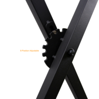 CNBear K-723B Thick-Tube Rubber Metal Construction 6-Position Professional Electronic Adjustable Keyboard Stand 20-95m Height