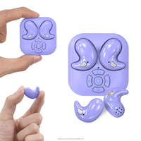 Earbuds Desain Terbaru 2026 dengan Mini Keyboard dan 4 Tombol Samping, Headphone Mikro Tersembunyi Datar, Tali Jam Tangan