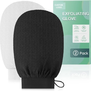 Gants exfoliants pour le bain pour éliminer les peaux mortes, gommage corporel pour le bain, gants exfoliants réutilisables pour autobronzant, emballage personnalisé avec logo - Product Image 3