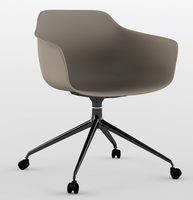 Chaise de bureau unique sans accoudoirs modulée en métal PP Shell cadre en chêne massif chaise de luge chaises de formation à la réception pour les visiteurs de bureau