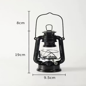 Lampe à pétrole rétro, lanterne de grange en verre portable à l'ancienne, lumière décorative pour le camping en plein air - Product Image 6