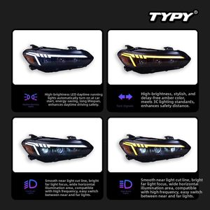 TYPY 2022-2025 for 11th <b>Headlight</b> Assembly Modification 12V <b>LED</b> Lens with RGB DRL & Dynamic Turn Signals - Product Image 4
