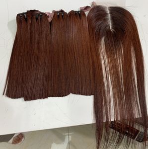 Paquetes de Cabello Humano Vietnamita Liso Marrón al Por Mayor a Precio de Fábrica y Cierre, Puntas Gruesas, Sin Enredos ni Caída - Product Image 2