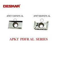 Plaquettes de tournage en carbure cémenté APKT série deskar APKT1003PDFR-AL, outil de fraisage en carbure pour aluminium