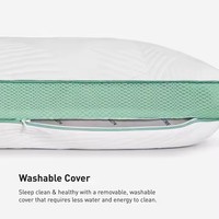 Modernes Atmungsaktives Bambus-Nackenkissen in Queensize, Doppelseitig mit Zerkleinertem Kühlendem Memory-Schaum und Wasserdichter Kühlgel-Schicht