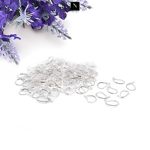 ตะขอต่างหูชุบเงินขนาด16x10มม. ตะขอเกี่ยวเครื่องประดับตะขอแบบทองเหลืองขายส่ง - Product Image 5