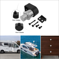 Loquet à bouton en alliage de zinc pour VR, 26 mm, sans clé, à une touche, anti-vibration pour caravane et camping-car