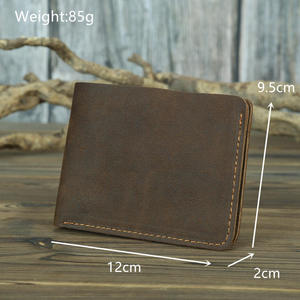 Portefeuille en cuir de vache véritable fait main Andong pour homme, style rétro simple, portefeuilles en cuir Crazy Horse, porte-cartes pour homme - Product Image 2