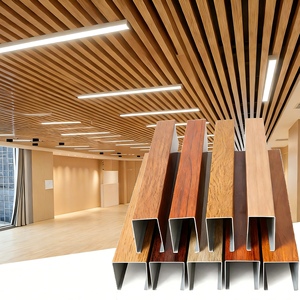 Aluminum Fireproof Waterproof Moisture-Proof Square Ceiling Tiles with <strong>Metal</strong> <strong>Grid</strong> for Basement Pool House Hall Office Building - Product Image 1
