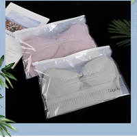 Sacs de maillot de bain en plastique imperméables réutilisables avec fermeture éclair, impression personnalisée, pour t-shirts, bikinis, jupes, robes, emballage de chaussures et chaussettes pour femmes, vente en gros