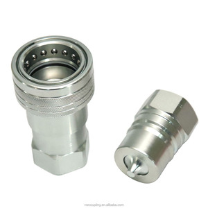 Thủy lực khớp nối ISO 7241-a thép không gỉ đôi shut-off BSP NPT chủ đề nhanh chóng ngắt kết nối Coupler với bụi che - Product Image 3