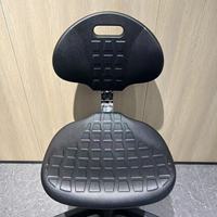 Chaises de travail colorées en polyuréthane PU avec base en nylon, banc de bureau classique pour comptoir de bureau d'information de réception de banque d'atelier