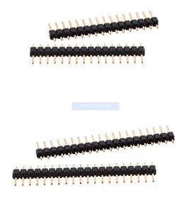 254mm Spacing 1 <strong>2</strong> <strong>3</strong> 4 5 6 7 8 10 1240p Single Row straight pin 3U goldplated - Product Image 3