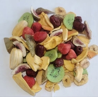OEM campur buah kering Crisp vakum Cina goreng buah kering Vegetbales 7 berbeda renyah beku buah kering makanan ringan campuran