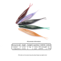 Leurre souple de pêche 5 pouces / 9,6g en PVC, à fort taux de sel, à coulée lente, avec queue en fourche, type Perch Bait, Wobbler, X Tail, Winged Zoom Fluke et Jerkbait