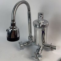 Robinet de cuisine universel ABS moderne pour l'Amérique du Sud et le Brésil, à double poignée et bec, purificateur d'eau mural