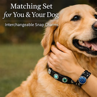 Collier pour chien en cuir véritable personnalisé, best-seller, avec système de libération rapide et élégantes perles en cristal
