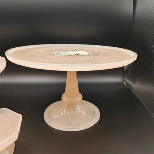 Plateau à gâteau en verre de lait <span class=keywords><strong>Mosser</strong></span> de 6 pouces avec motif personnalisé, plateau à pâtisserie, support à cupcakes, verre de jade - Product Image 3