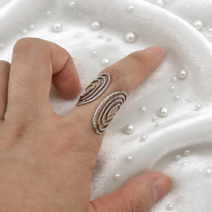 New Popular Simple Unique Design Stainless Steel <b>Ring</b> Fashionable Gold Silver Plated Unisex's <b>Adjustable</b> <b>Rings</b> Wholesale Jewelry - Product Image 1