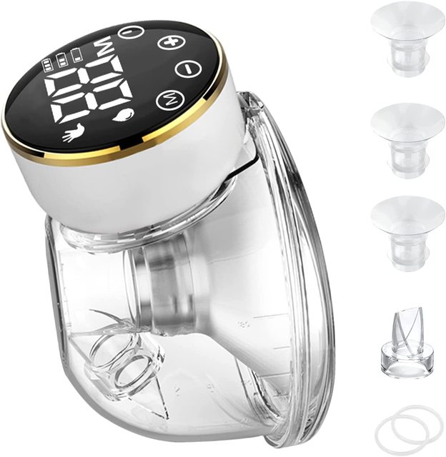 Smart Wearable Breast Pump Hands Free and Wireless BPA Free Portable Lightweight Hands Free Breast Pump Wearable Breast Pump